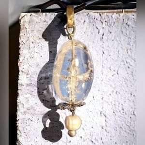 Vintage Hand-made Pendant/ Christmas decor/Ceiling fan pull chain ornament